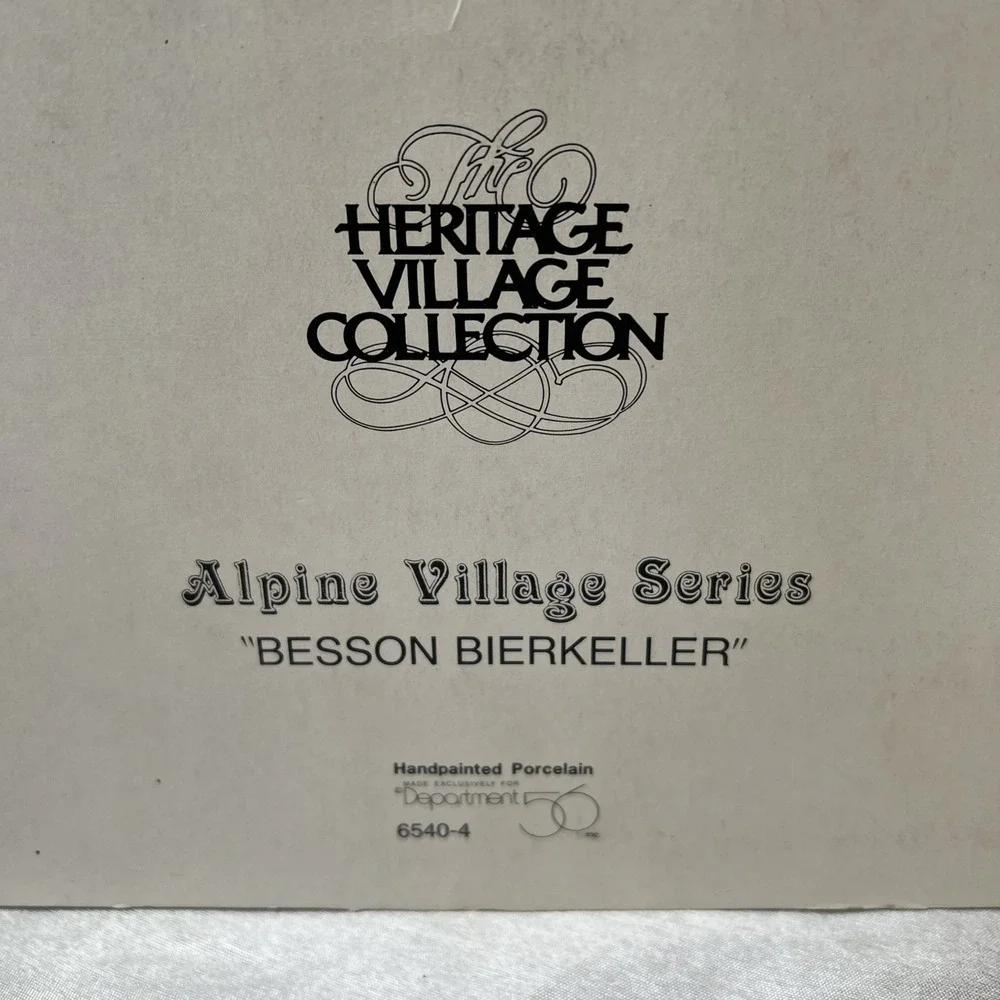 Vintage 1986 Dept 56 Alpine Village Besson Bierkeller #65404 Retired Beer Cellar